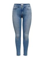 Only Jeans Onlblush Mid Sk Ank Raw Rea, light medium blue denim