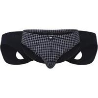 Ceceba 3-pak heren slips - Foxe-packet 2270 - navy ruit - Geruite 100% katoenen heren onderbroeken