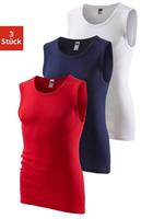 H.I.S Muscle-shirt zonder zijnaden optimale pasvorm (Set van 3)