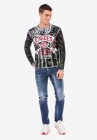 Cipo & Baxx Langarmshirt mit coolem Frontprint
