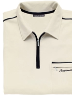 Catamaran Heren Poloshirt met lange mouwen beige Größe