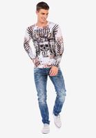 Cipo & Baxx Langarmshirt mit extravagantem Print