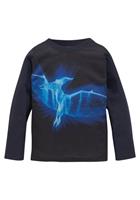 KIDSWORLD Shirt met lange mouwen FLYING DINO Lange mouwen, basic pasvorm, bedrukt, ronde hals