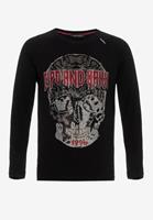 Cipo & Baxx Langarmshirt mit stylischem Totenkopf-Motiv