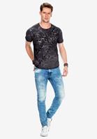 Cipo & Baxx T-Shirt mit rockigem Nietenbesatz