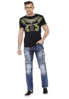 Cipo & Baxx T-Shirt mit coolem Motorradprint