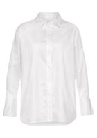 Lascana Overhemdblouse achter langer gesneden, damesblouse van katoen, klassiek-elegant
