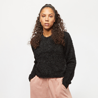 urbanclassics Urban Classics Frauen Pullover Ladies Cropped Feather in schwarz