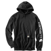 carhartt Midweight Sleeve Logo Hooded Sweatshirt Black Heren