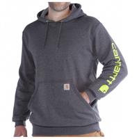 Carhartt - Sleeve Logo Hooded Sweatshirt - Hoodie, zwart/grijs