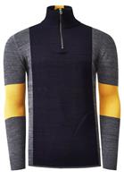 Rusty Neal Fijn gebreide trui in colorblock-stijl met opstaande kraag