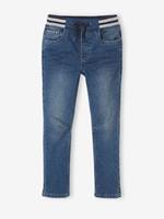 VERTBAUDET Rechte fleecebroek jongens denim look stone midden