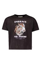 Garcia T-Shirt, Rundhals, Print, für Mädchen, schwarz