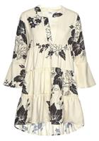 Lascana Blousejurk in wijd model met volants en bloemenprint, tuniekjurk, strandjurk