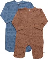 pippi Sleepoverall 2-pack Blue Mirage