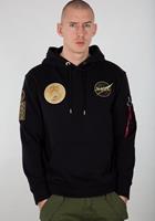 Alpha-industries Lichtgewicht hoodie Nasa Voyager herenhoodie zwart/zwart