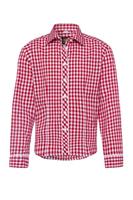 Kinder Trachtenbluse langarm rot karo 007150