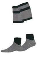 Country Socks Trachten Loferl grau grün 005578