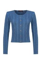 Trachten Strickjacke blau Lisa 002816