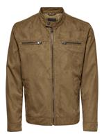 Only & Sons Jacke Onswillow Fake Suede Jacket, Cognac