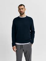 Selected Strickpullover, Strukturstrick, für Herren, marine