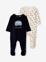 2er-Pack Jungen Baby Samt-Strampler Oeko-Tex