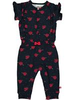 Jumpsuit Herzen rot Gr. 56 Mädchen Kinder