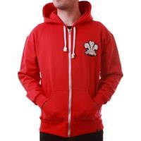 Sportus.nl Wales 1905 Retro Rugby Zipped Hoodie - Rood