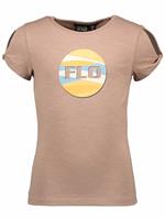 Flo Shirt Korte Mouw  - Taupe - Katoen/elasthan