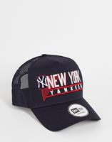 Newera LA Lakers Grafik Logo Dunkelblau Trucker Kappe