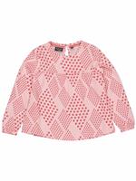 Quapi Meisjes blouse - Mare - AOP roze koraal stippen