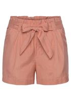 Lascana Short in paperbag-stijl van linnenmix (Met een bindceintuur)