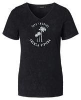 SUPERMOM T-shirt Palm Trees Black