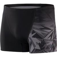 Heren Speedo Allover V-Cut Aquashort in zwart-grijs