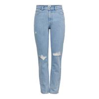 ONLY cropped high waist mom jeans ONLJAGGER light blue denim