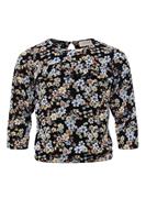 Looxs Revolution Bloemen blouse zwart voor meisjes in de kleur