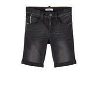 KIDS slim fit jeans bermuda NKMTHEO zwart