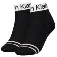 Calvin Klein Legwear Calvin Klein 2 stuks Logo Welt Quarter Socks