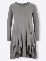 Tricot jurk in grijs gemÃªleerd van Linea Tesini
