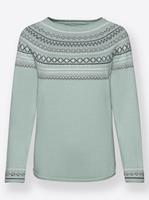 Norwegerpullover in mint gedessineerd van heine