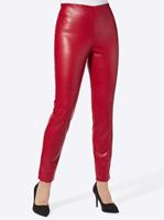 Broek van imitatieleer in rood van heine