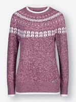 Norwegerpullover in bordeaux/oudroze van heine