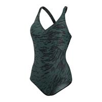 Speedo Lexi Badpak Met Print Voor Dames, Zwart-groen - Maat 46