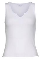 Lascana Geribde tanktop met klein v-hals, figuurvormend dametop, basic