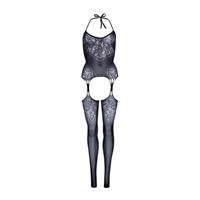 Leg Avenue bodysuit met open kruis zwart