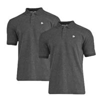 Donnay Donnay Heren - 2-Pack - Polo shirt Noah - Donkergrijs gemêleerd