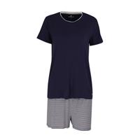 shortama donkerblauw/wit