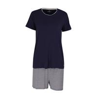 Tom Tailor shortama donkerblauw/wit