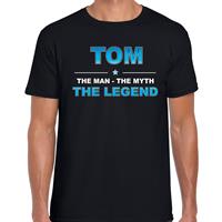 Bellatio Decorations Naam cadeau t-shirt Tom - the legend zwart voor heren