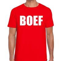 Bellatio Decorations BOEF heren T-shirt rood -